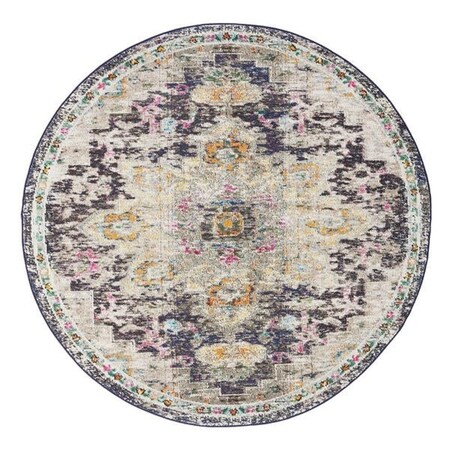 Safavieh 9 x 9 ft. Madison 400 Round Rug; Black & Gold MAD473Z-9R